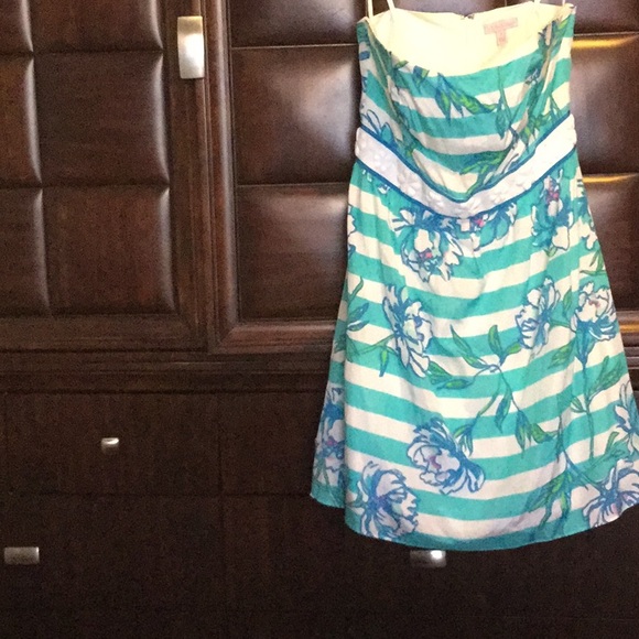 Lilly Pulitzer Shorely Blue Tossing the line Dress - Picture 2 of 4